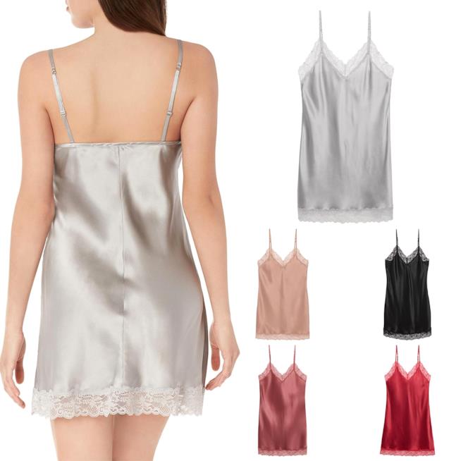 Sottoveste in seta e inserti in pizzo Intimissimi Sublime Silk Sottoveste in seta e inserti in pizzo Intimissimi Sublime Silk