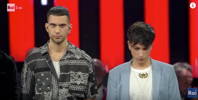 Mahmood e Ultimo alla finale di Sanremo 2019 Mahmood e Ultimo durante la finale di Sanremo 2019
