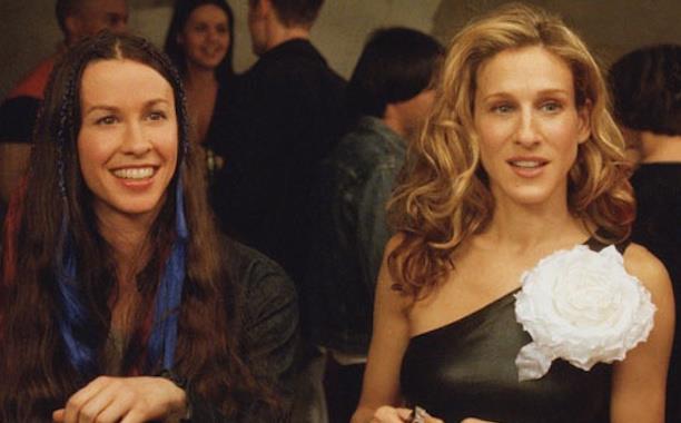 Alanis Morissette in un episodio di Sex and the City Alanis Morissette è Dawn nella terza stagione di Sex and the City