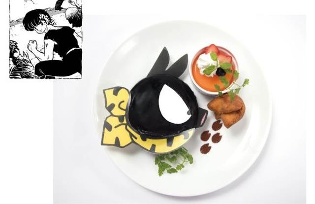 Un pancake a forma di P-chan da Ranma 1/2 Un piatto con un pancake a forma di P-chan di Ranma 1/2