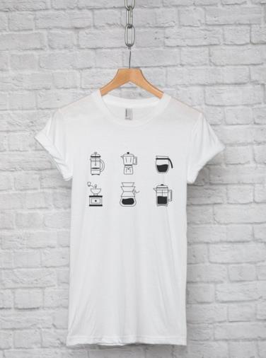T-shirt con caffè