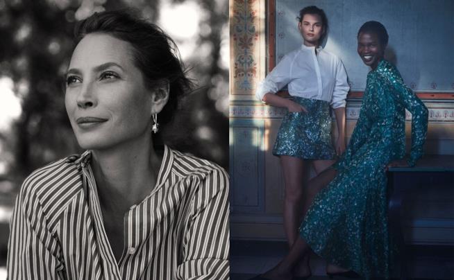 Christy Turlington con Giedre Dukauskait e Aamito Lagum La supermodella nella campagna Conscious Exclusive
