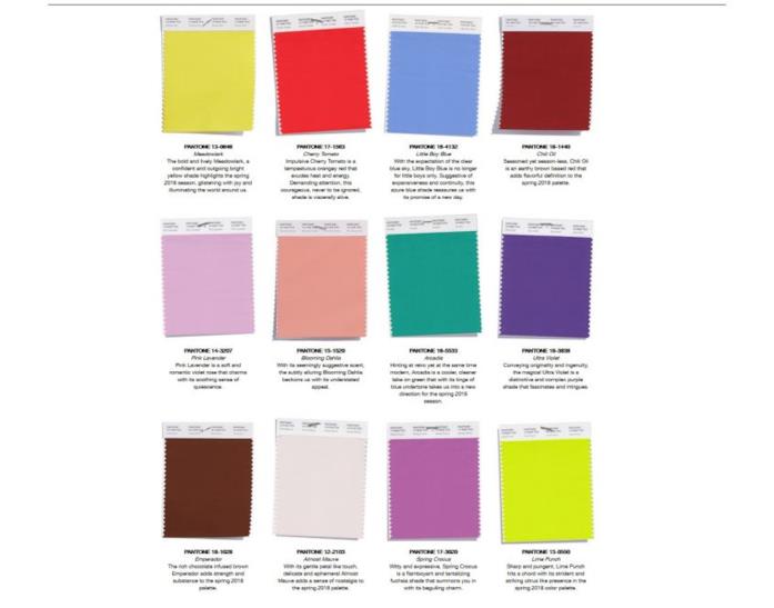 ci gkI 12 colori Pantone per la primavera 2018 Primavera 2018: i 12 colori da indossare