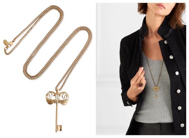 Collana lunga a forma di chiave di tendenza A/I 2018-19 Collana lunga di moda per l'autunno inverno 2018-19