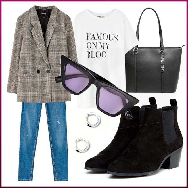 Outfit urban chic con blazer Outfit urban chic con blazer