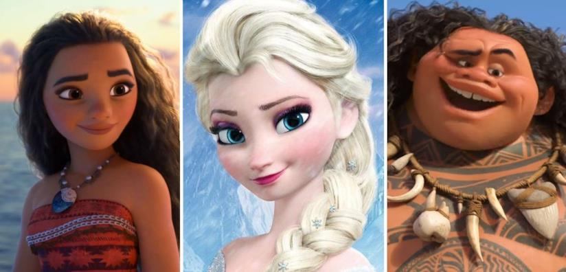 Vaiana, Elsa e Maui I personaggi di Oceania e Frozen