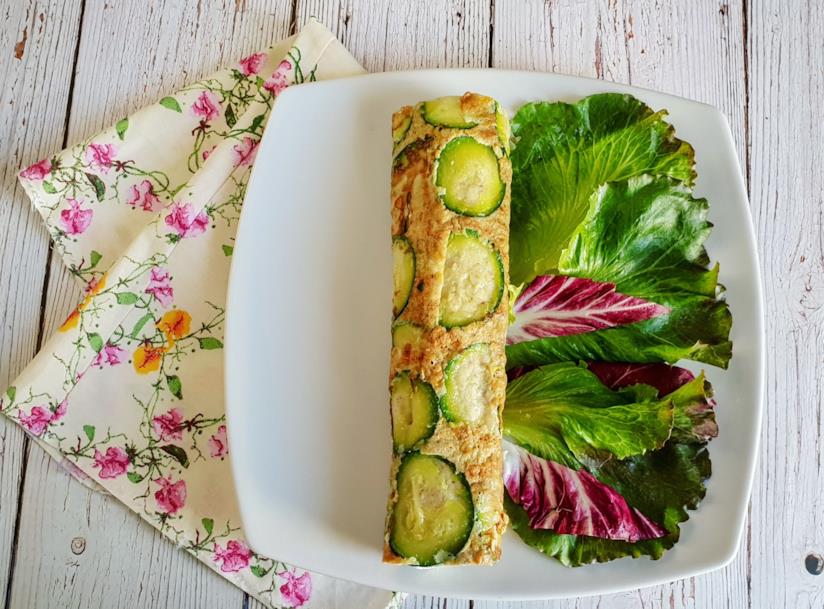 Rotolo di zucchine Antipasto con verdura