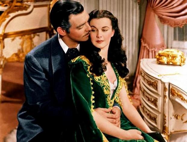 Clark Gable e Vivien Leigh in Via col Vento Una scena di Via Col Vento