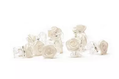 Clip gioiello per capelli con rosa