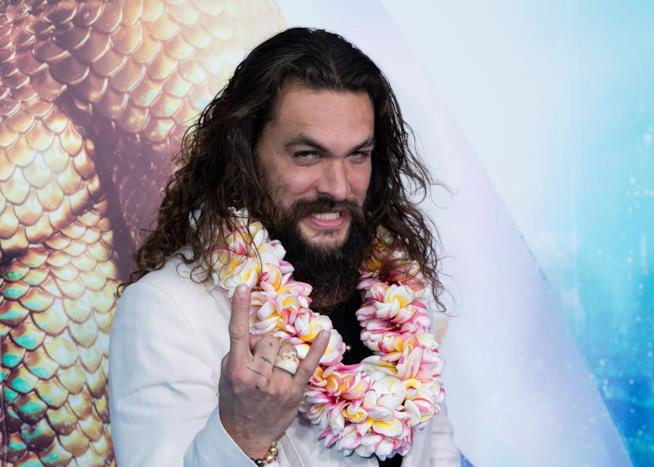 Jason momoa alla prima di Aquaman Jason Momoa