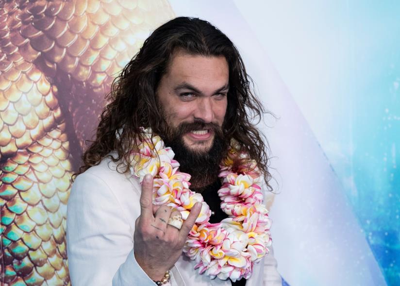 Jason momoa alla prima di Aquaman Jason Momoa