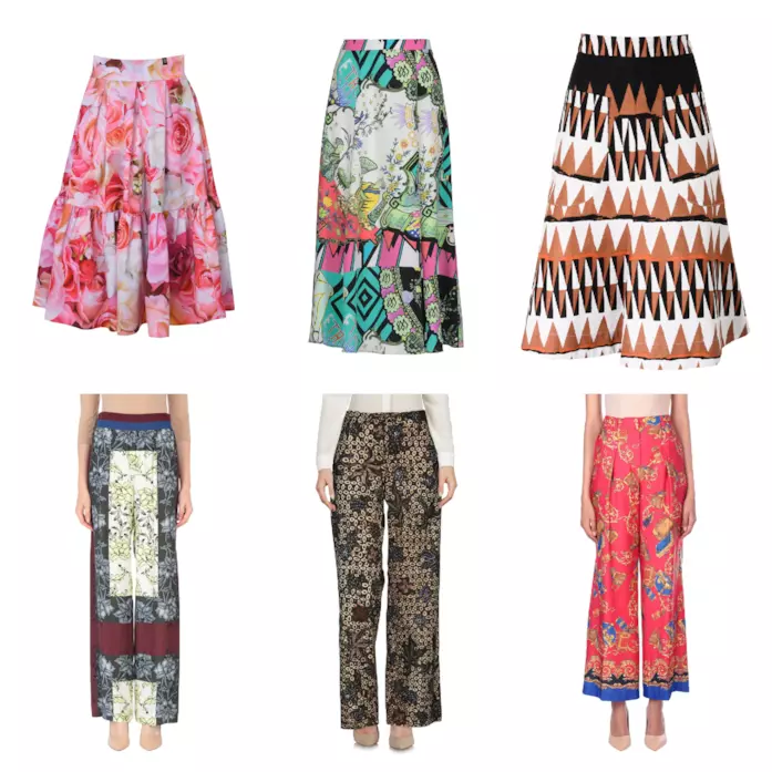 Gonne e pantaloni in stile folk di tendenza per l'autunno 2018 In stile folk e di moda per l'autunno 2018, le gonne e i pantaloni