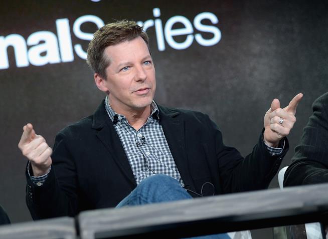 Sean Hayes di Will e Grace è stato di recente in ospedale Seam Hayes durante una conferenza stampa