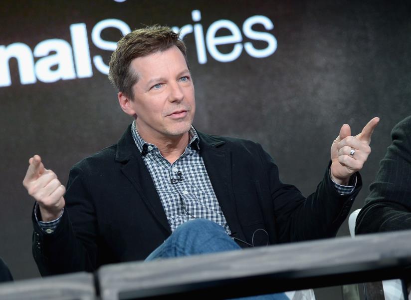 Sean Hayes di Will e Grace è stato di recente in ospedale Seam Hayes durante una conferenza stampa
