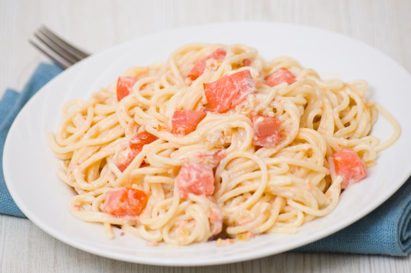 Ricetta della carbonara di salmone Carbonara di salmone