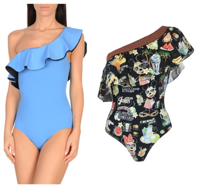 Monospalla e con volant, i costumi di moda per l'estate Colorati e monospalla, i costumi per l'estate 2018