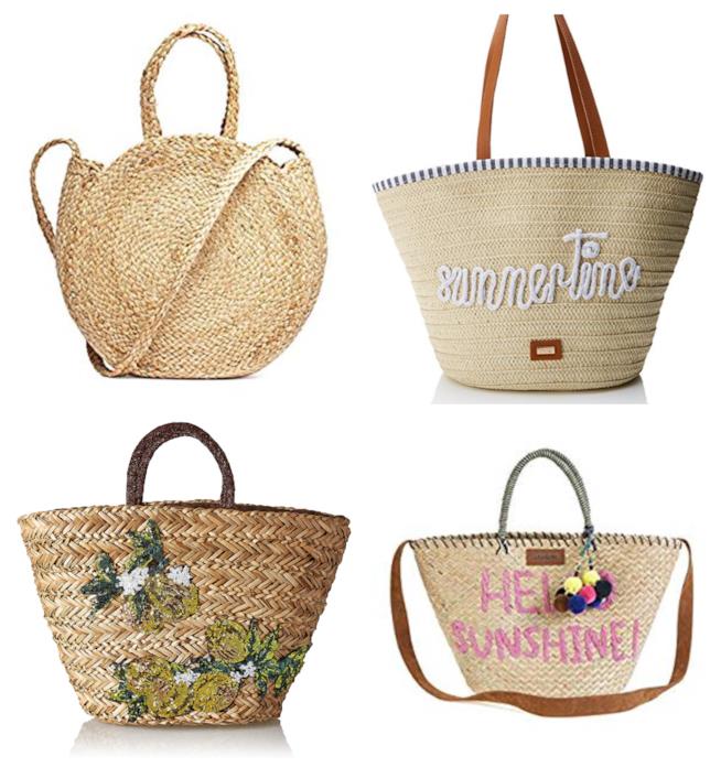 Borse in rafia di moda per l'estate 2018 Borse nelle fibre naturali con ricami di tendenza per l'estate 2018