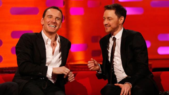 Michael Fassbender e James McAvoy Michael Fassbender e James McAvoy al Graham Norton Show