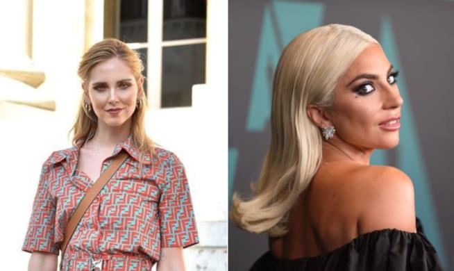 Chiara Ferragni e la prima parola di Leone Lady Gaga e Chiara Ferragni in un collage