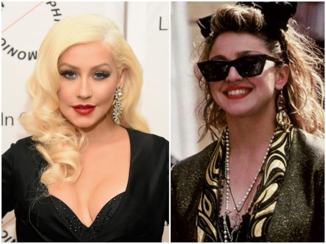 Christina Aguilera imita Madonna: come copiare il loro look anni '80 Christina Aguilera e Madonna
