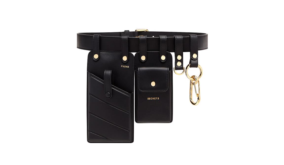 La cintura di Fendi nera con giants pocket