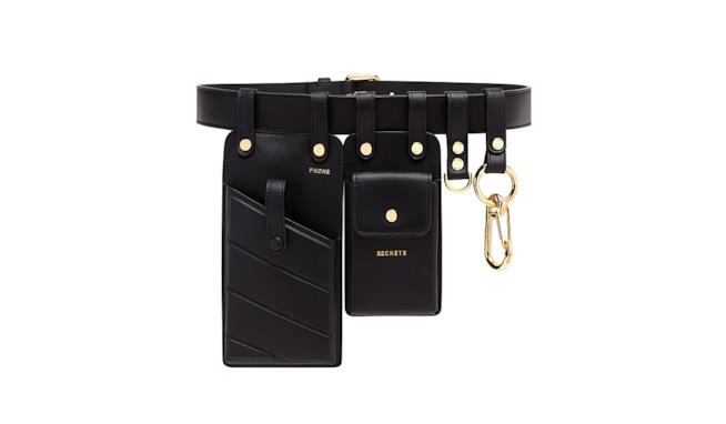 La cintura di Fendi 2019 2020 La cintura di Fendi nera con giants pocket