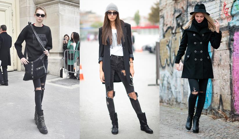 jeans neri strappati per donna I migliori outfit con i jeans strappati neri