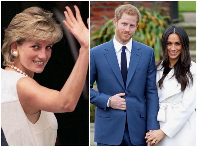 Il Principe Harry e Meghan Markle omaggeranno Lady Diana con un tributo floreale Il Principe Harry e Meghan Markle con Diana