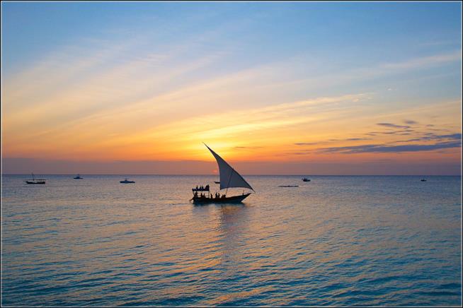 Tramonto a Zanzibar Scorcio di Zanzibar al tramonto