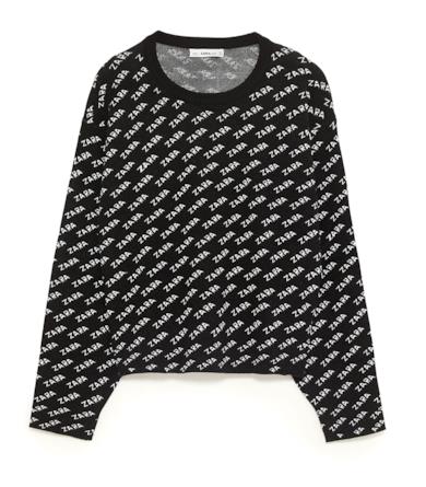 Maglia jacquard con loghi Zara