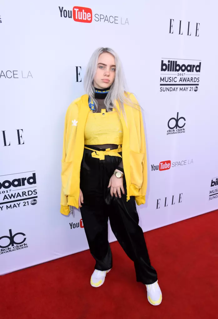 Billie eilish outfit Busta Ikea utilizzata come maglietta da Billie Eilish