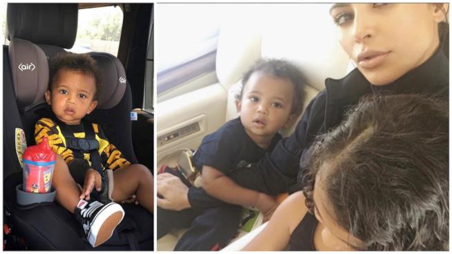 Kim Kardashian ha postato una foto del piccolo Saint su Facebook suscitando diverse polemiche Lo scatto di Saint condiviso da Kim Kardashian su Facebook