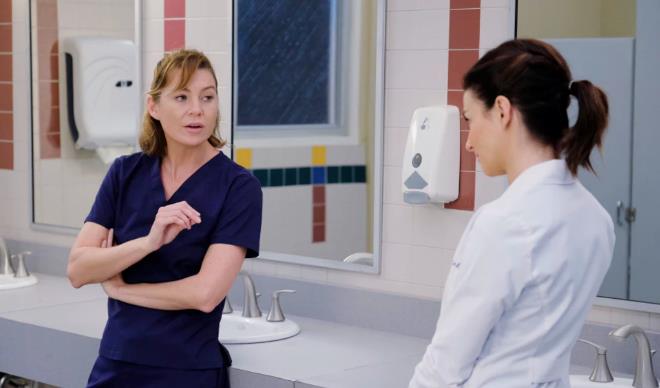 Un'immagine di Meredith e Amelia in Grey's Anatomy Meredith e Amelia in Grey's Anatomy
