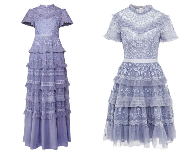 Abiti a balze Abiti a balze lavanda