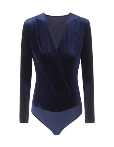 Body in velluto blu