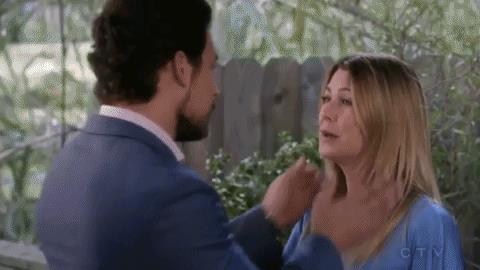 Il bacio fra Andrew e Meredith Andrew e Meredith