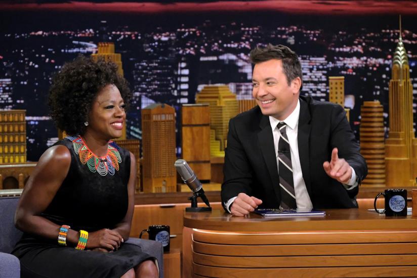 Viola Davis e Jimmy Fallon al The Tonight Show Viola Davis ospite al The Tonight Show