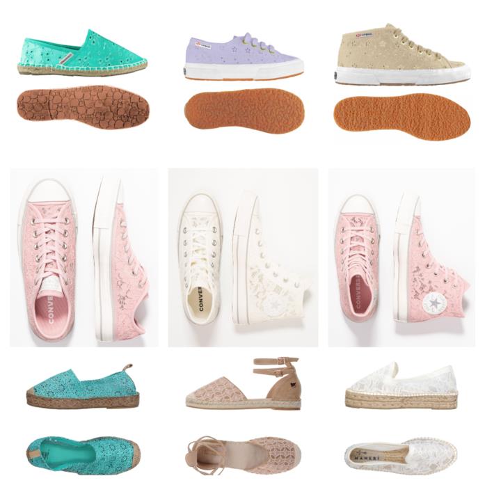 Le scarpe di pizzo sangallo per l'estate 2018 Di pizzo, le sneakers ed espadrillas di tendenza P/E 2018
