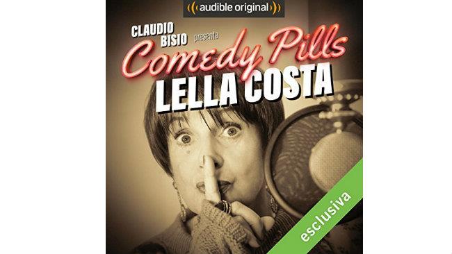 Lella Costa in Comedy Pills Lella Costa nella copertina di Comedy Pills