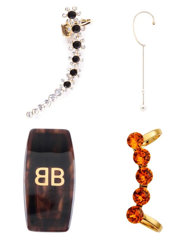 Ear-cuff di tendenza per l'autunno inverno 2018-19 Mono orecchino di moda per l'A/I 2018-19