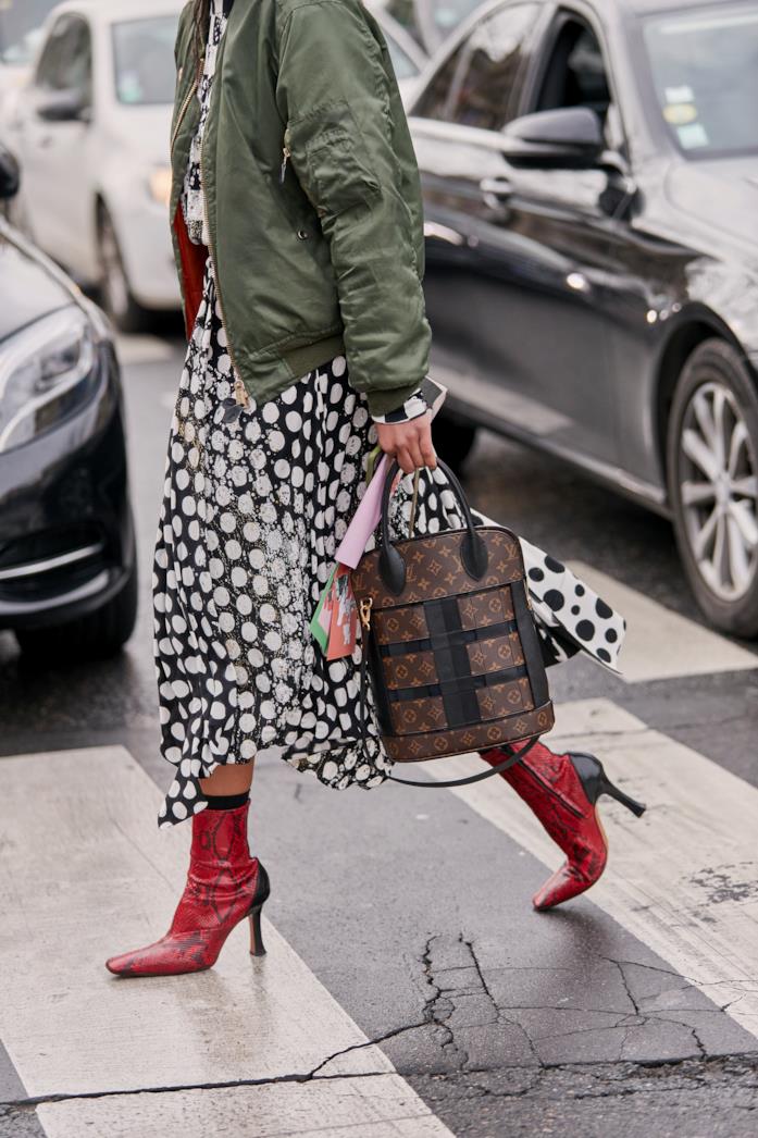 Stivali rossi Streetstyle 2019 Stivali rossi Streetstyle 2019 Parigi