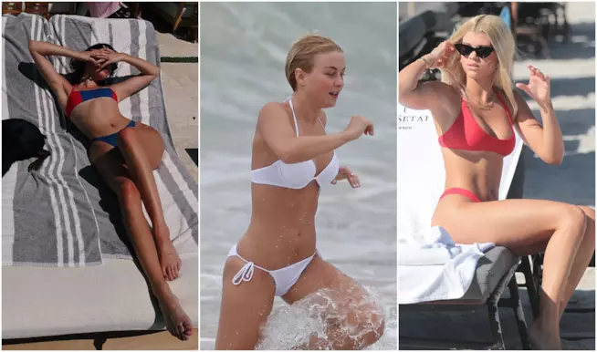 Le star e il 4 luglio Tre star con costumi a tema 4 luglio