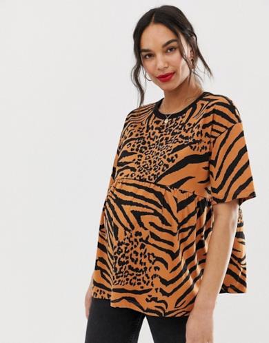 T-shirt premaman stampata