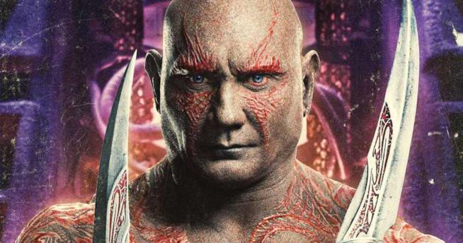 Avengers: Infinity War, alcune art inedite mostrano lo scontro tra Drax e Thanos Un primo piano di Drax il distruttore