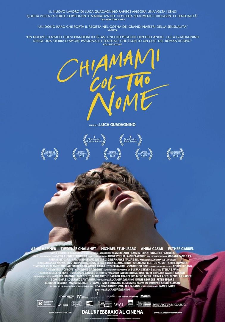 La locandina del film La locandina di Chiamami col tuo nome