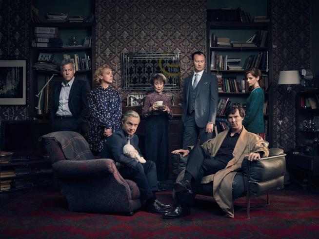 La quinta stagione di Sherlock non arriverà presto: Moffat si concentrerà su Dracula Il cast principale di Sherlock nello studio di Baker Street