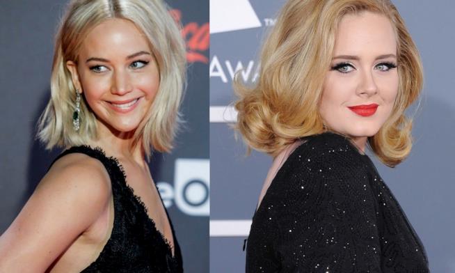 Jennifer Lawrence elogia Adele Primo piano di Jennifer Lawrence e Adele
