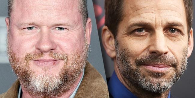 Zack Snyder ha dovuto lasciare la parte finale della regia di Justice League in seguito ad un gravissimo lutto in famiglia In foto Joss Whedon e il regista Zack Snyder