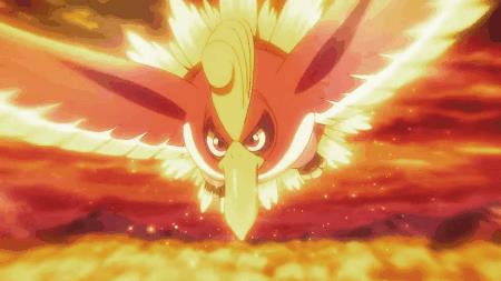 Pokémon GO, parte il Raid Leggendario per catturare Ho-Oh Ho-Oh vola davanti ad Ash e Pikachu in GIF