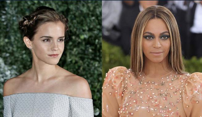 Emma Watson risponde alle accuse su Beyoncé Un collage tra Emma Watson e Beyoncé